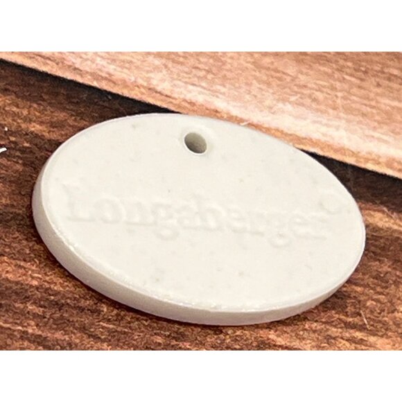 Longaberger Ceramic Basket Tie-On Accessory With VIOLET Design 23905 - Picture 4 of 4